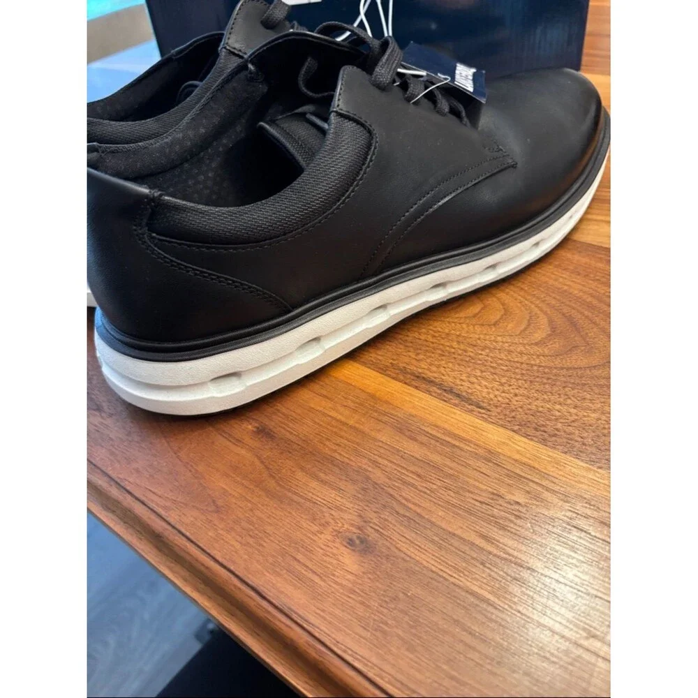 NIB New Lands’ End Black White Sport Oxford Size 12